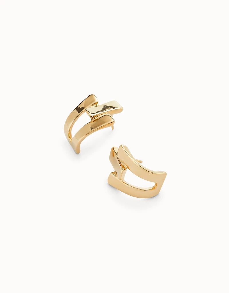 Triple-Curve Stud Earrings