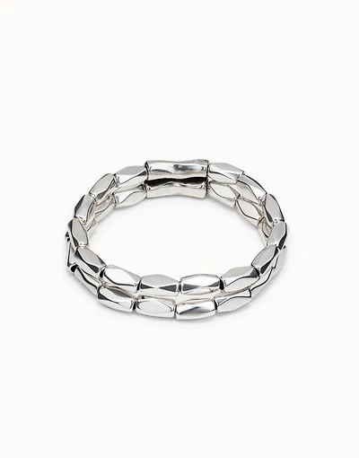 Double strand beaded stretch bracelet