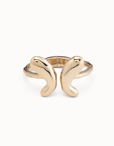 Bangle bracelet with a central butterfly