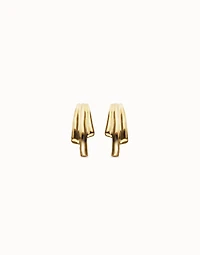 Stud earrings with elongated organic shapes