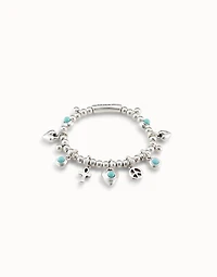 Beaded bracelet with charms