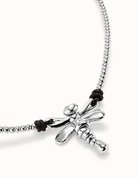 Short pendant necklace with dragonfly