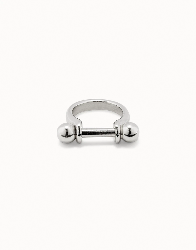 Wide ring with textured finish
