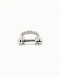Wide ring with textured finish