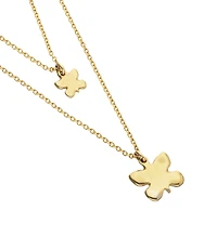 Double necklace with butterflies