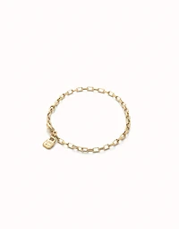 Mid-sized link charm chain bracelet