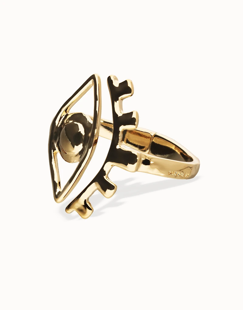 Bangle bracelet with a striking central eye