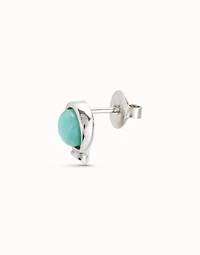 Single Stud Earring With Blue Crystal