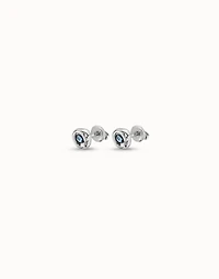 Sterling silver-plated earrings with crystal