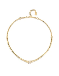 Choker necklace with white cubic zirconia