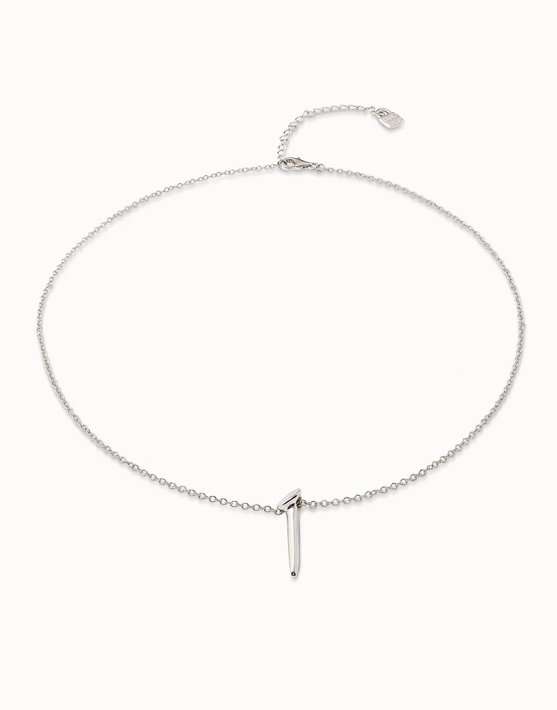 Short  chain pendant necklace  with nail