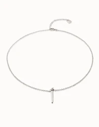 Short  chain pendant necklace  with nail