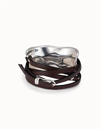Bracelet with leather straps