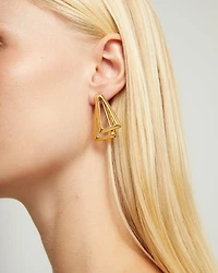 Double triangular earrings