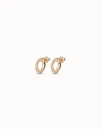 Oval link shape stud earrings
