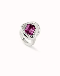 Ring with pink crystal