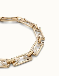 Multi strand chain necklace with topaz