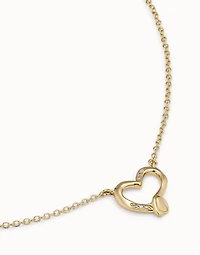 Chain pendant necklace with heart