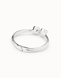 Bangle bracelet with two blue crystals