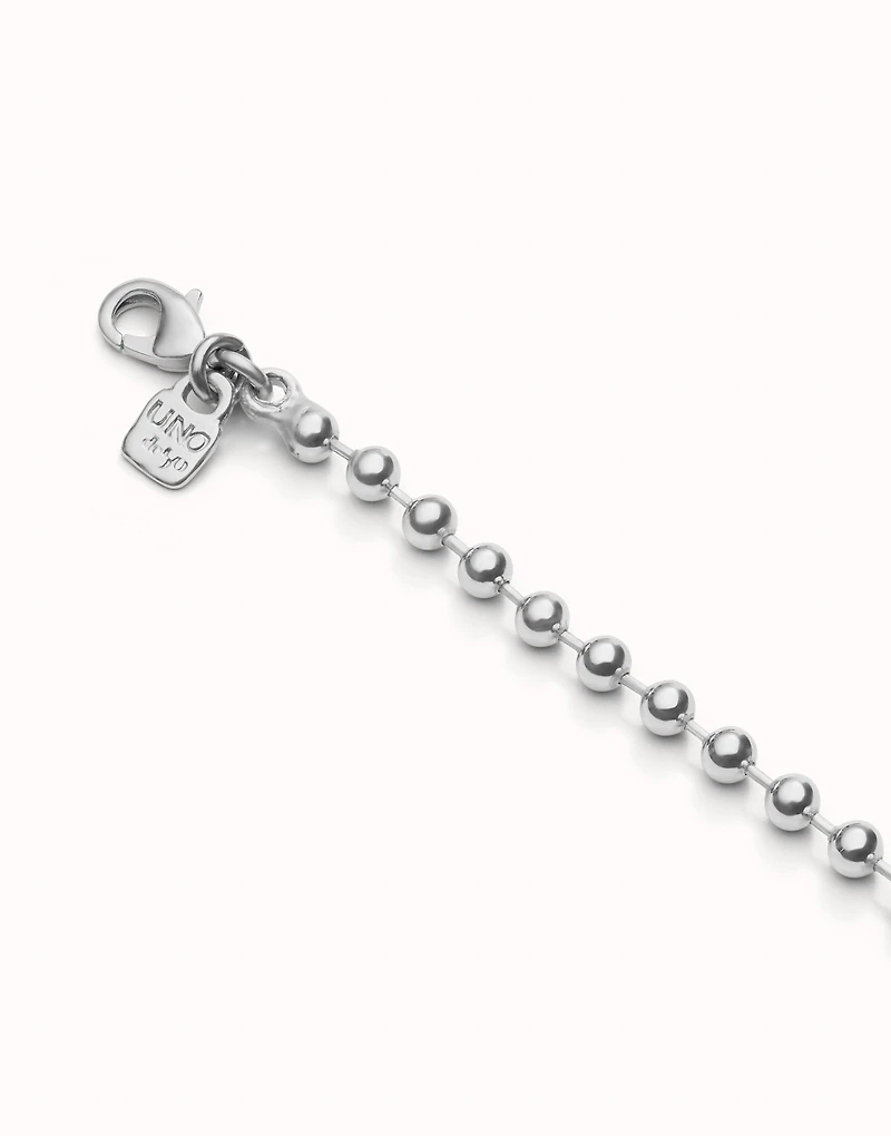 Long beaded chain charm necklace