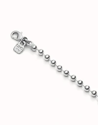Long beaded chain charm necklace