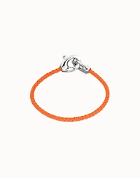 leather bracelet with interlocking carabiner