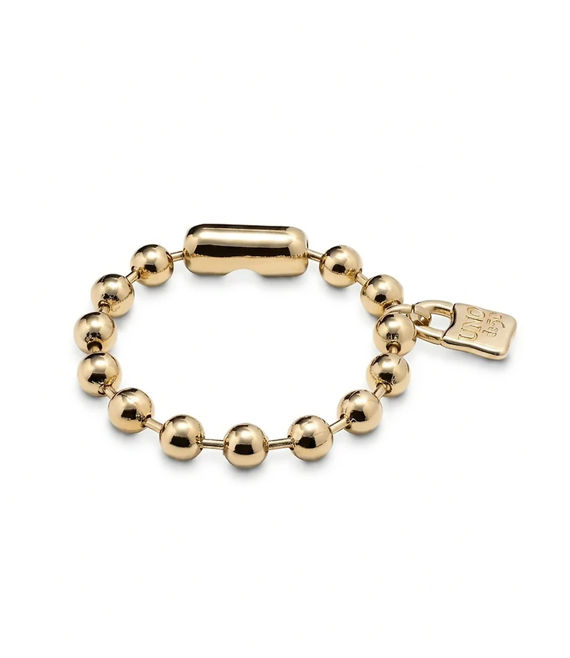 Beaded bracelet with a padlock charm