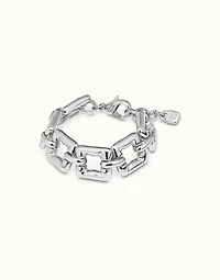 Short chain bracelet with square-shaped links