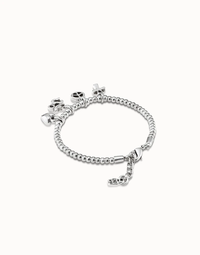 Beaded bracelet with charms