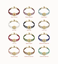 Double blue leather birthstone bracelet with eye