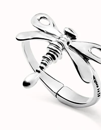 Bangle bracelet with a dragonfly