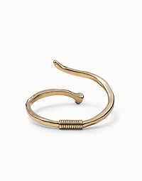 Bangle bracelet with a spiral-shaped nail