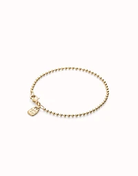 Beaded chain charm bracelet