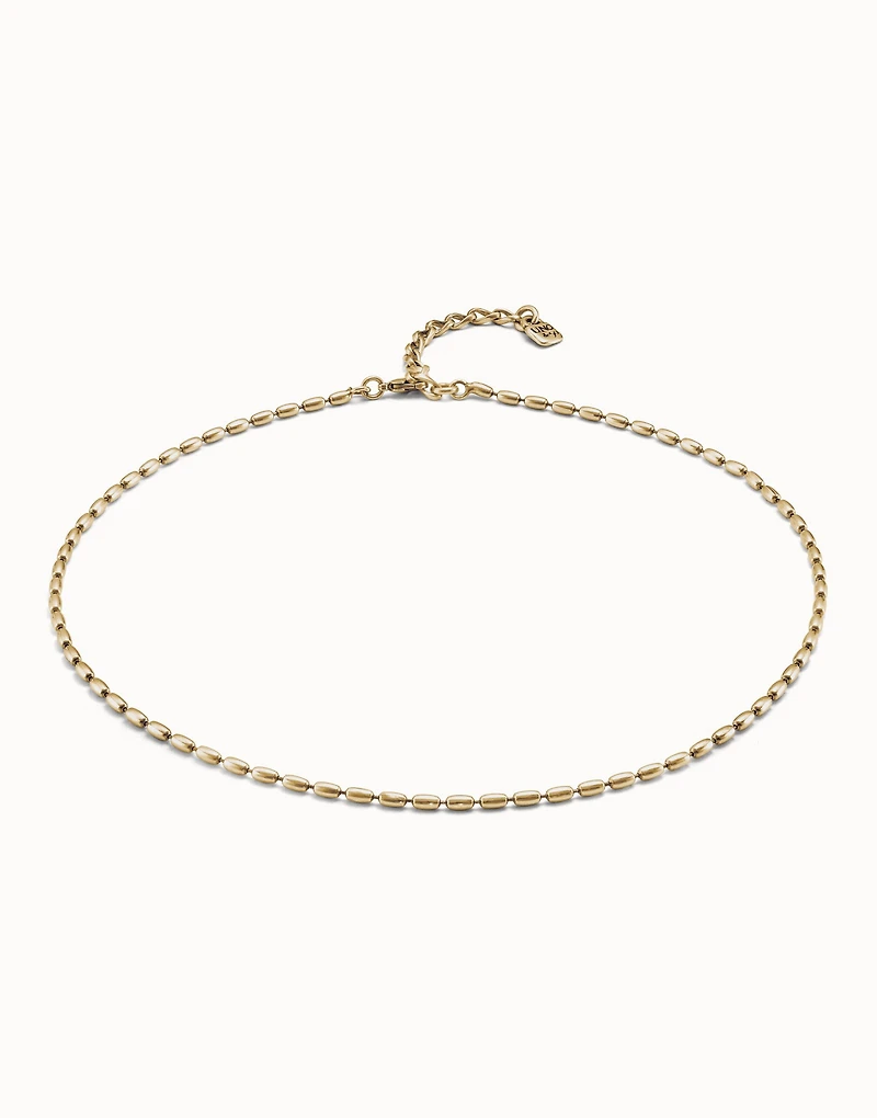 Short oval link chain necklace
