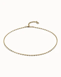 Short oval link chain necklace