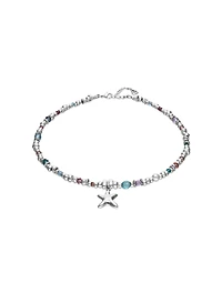 Necklace with crystals and small starfish