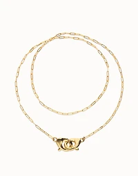 Long necklace with interlocking carabiner