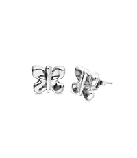 Stud earrings with a butterfly shape