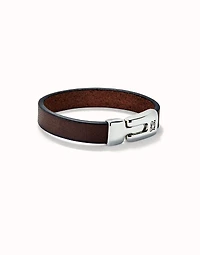 Leather bracelet with clasp
