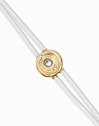 Double leather birthstone bracelet with eye