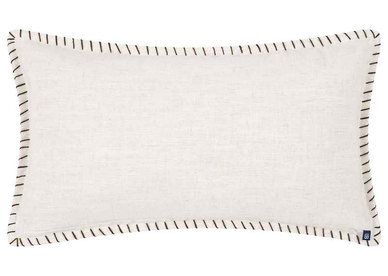 Peace Pillow 12x22 Ivory/Brown