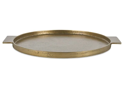 Corbyn Round Tray Antiqued Brass