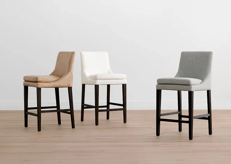 Murdoch Counter Stool -Becca Cream/Mink