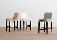 Murdoch Counter Stool -Becca Cream/Mink