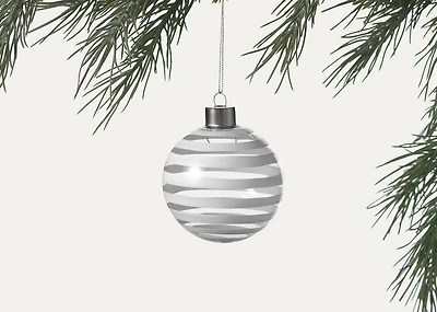 Izzy Ball Ornament White