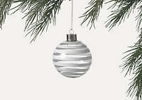 Izzy Ball Ornament White