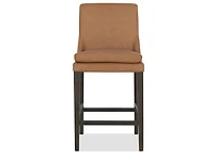 Maurizio Lthr Counter Stool -Torino Clay