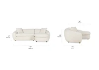 Ellison Sofa Chaise -Luly Ivory, RCF