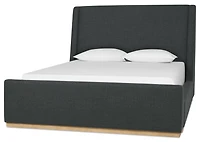 Lemieux Bed -Easton Charcoal, QUEEN
