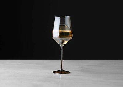 Abie Wine Glass Topaz/Cognac